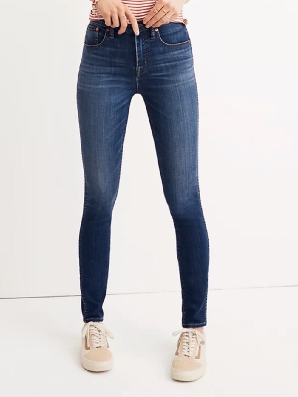 Madewell Dark Blue Skinny High-Rise Jeans
